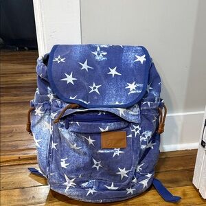 Blue Star Pattern Backpack